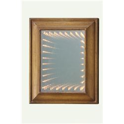 Vintage 3D "Infinity" mirror lamp with lights