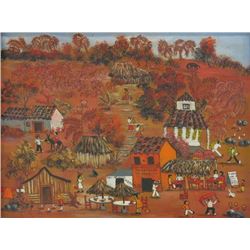 Merle Reivich,Village Scene