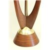 Image 6 : Pair mid century teak 3 way lamps
