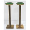 Image 2 : Pair of Brutalist bronze adjustable pedestals