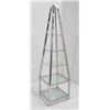 Image 1 : Polished aluminum obelisk form book shelf