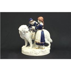 Royal Dux porcelain "Mother with Child & Dog"