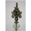 Image 3 : Pair of brass & crystal two arm candelabra