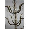 Image 4 : Pair of brass & crystal two arm candelabra