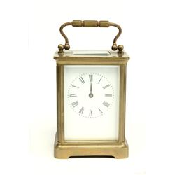 Brass & crystal carriage clock