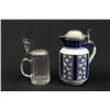 Image 1 : 2 pewter lidded steins