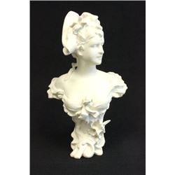 Spelter Victorian bust of woman