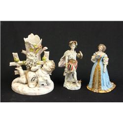 3 porcelain figures