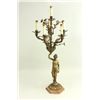 Image 1 : Brass figural candelabra on marble base