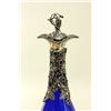 Image 3 : Pair of cobalt glass & silver plated clarets