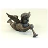 Image 3 : Large carved wood "Angel with Trumpet"
