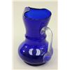 Image 4 : Cobalt glass pitcher & 4 glasses