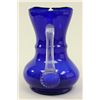Image 5 : Cobalt glass pitcher & 4 glasses