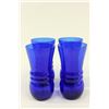 Image 6 : Cobalt glass pitcher & 4 glasses
