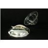 Image 7 : Silver plated & glass caviar set