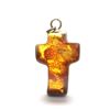 Image 1 : Amber & Silver Cross Pendant
