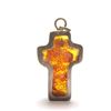 Image 3 : Amber & Silver Cross Pendant