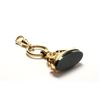 Image 4 : 3 unusual 14kt gold & stone watch fobs