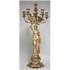 Image 2 : Pair 7 arm bronze figural candelabra