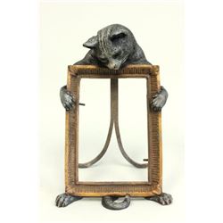 Bronze patinated Cat frame