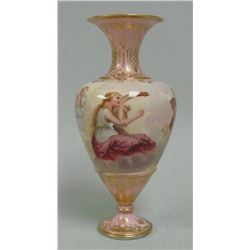 Hand painted Royal Vienna porcelain vase