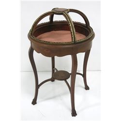 Inlaid Round Curio Cabinet