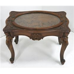 Carved Figural Tray Top Table