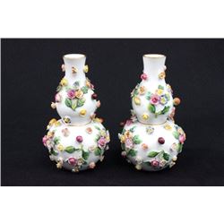 Pair of 19th C Meissen vases