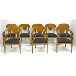 Set of 8 Baltic style arm chairs