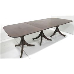 George III style 3 pedestal dining room table