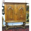 Image 1 : 19th c. figured walnut cabinet on later stand