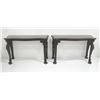 Image 1 : Pair of George III style mahogany console tables