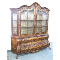 Dutch style 2 door marquetry cabinet