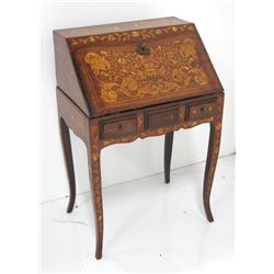 19th c Dutch marquetry ladies desk