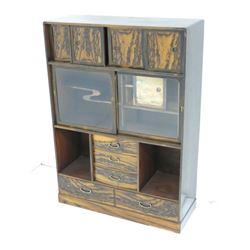 Japanese Meiji hardwood bookcase