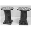 Image 1 : Pair of modern pietradura top marble base tables