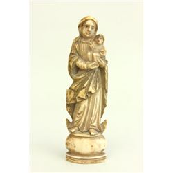 18th/19th Century Bone Madonna With Baby Jesus
