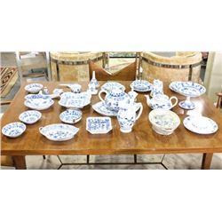 Meissen blue onion porcelain & other porcelain