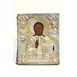 Russian Icon with silver cover