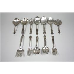 12 Various sterling silver serving pieces