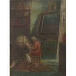 Attributed to Sander Beregi,"Gentleman in Library"