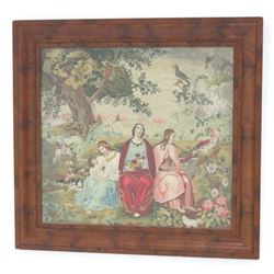 19th century American needlepoint sampler