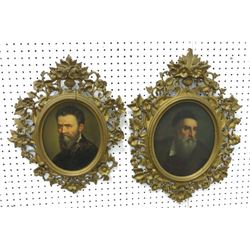 Pair of Grand Tour Florentine portraits