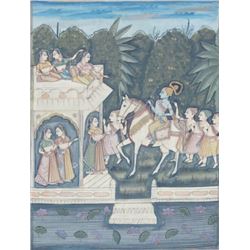 Indian Figures in Exterior Scene