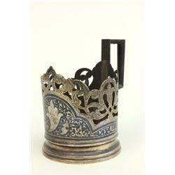 Vintage Russian silver Nielo tea cup holder