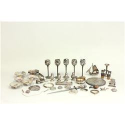 Group lot of sterling silver & silver plate items