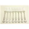 Image 1 : Set of 8 sterling silver Shiebler forks