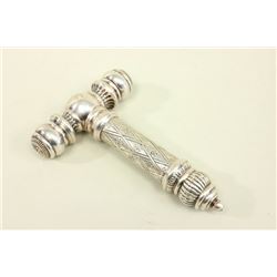 Sterling silver salt & pepper hammer
