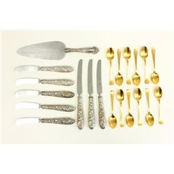 Black Starr & Frost spoons, knives & serving knife