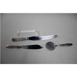 3 Georg Jensen sterling silver serving pieces